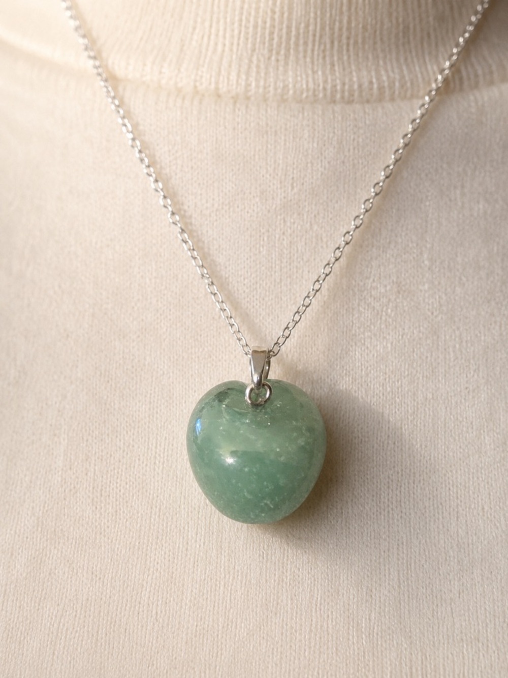 Green Aventurine Apple Necklace Pendant (Chain NOT included)